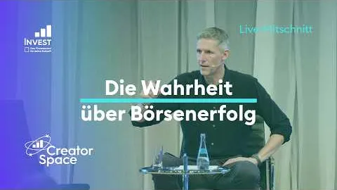 Die Wahrheit über Börsenerfolg: Warum 85% scheitern | Invest 2026 | Creator Space Live-Mitschnitt