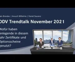 Trendtalk November 2021: Wofür haben Sie in diesem Jahr Zertifikate und Optionsscheine genutzt?