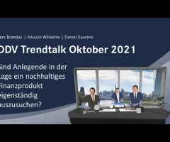 Trendtalk Oktober: Sind Anleger in der Lage ein nachhaltiges Finanzprodukt eigenständig auszusuchen?