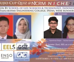 School of Life Sciences and Technology, Indonesien, gewinnt bei NCRM NICHE 2021 XVI Fujio Cup Quiz; Rajalakshmi Engineering College, Indien, wird Zweiter