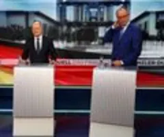 In Gedanken schon im Nachwahlmodus - Scholz und Merz im letzten TV-Duell