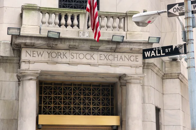 Der Eingang der New Yorker Börse NYSE.
