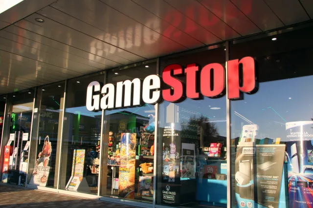 Eine Gamestop-Filiale ist zu sehen.