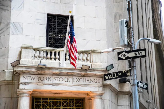 Der Eingang der New Yorker Börse NYSE