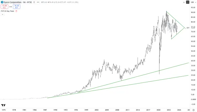 Langfristiger Chart der Sysco-Aktie