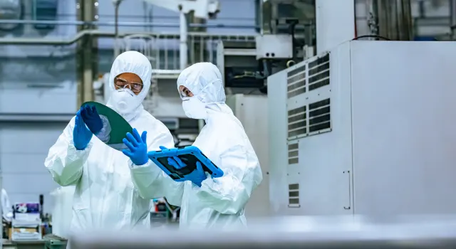 In einer Fabrik für Chips.
