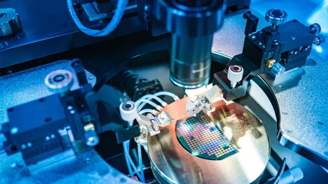 Ein Wafer in der Chip-Herstellung
