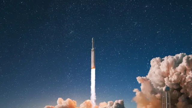 Ein Raketenstart
