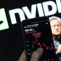 Der Kursverlauf von Nvidia auf einem Smartphone