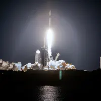 Ein Raketenstart von SpaceX