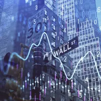 Ein Graph ist vor der Wall Street zu sehen.