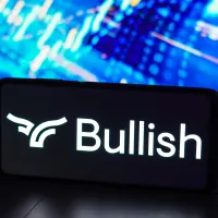Das Bullish-Logo auf einem Smartphone