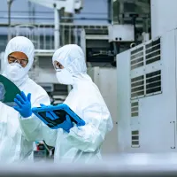 In einer Fabrik für Chips.