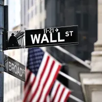 Das Straßenschild der Wall Street