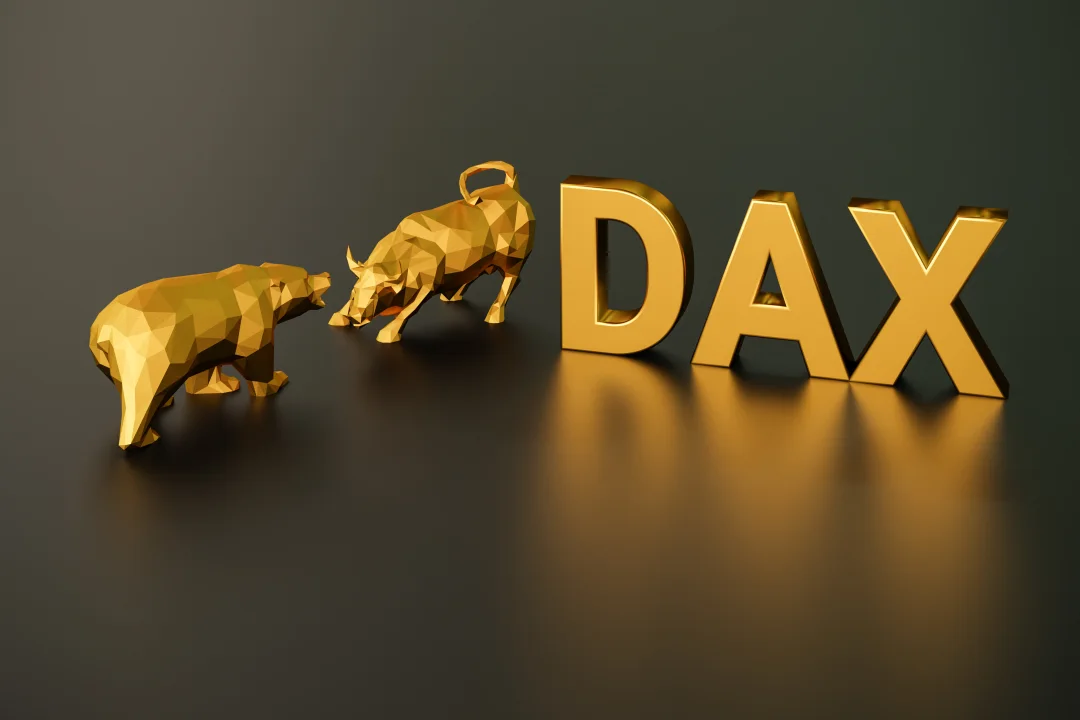 Bulle und Bär inklusive Dax-Beschriftung