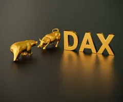 Bulle und Bär inklusive Dax-Beschriftung