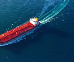 Ein Tanker auf See.