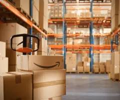 In einem Amazon-Warenhaus.