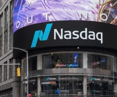 Der Eingang der Nasdaq in New York.
