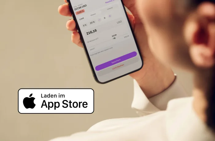 Signale in der onvista App auf dem Smartphone
